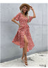 Vestido midi bohemio de cintura alta con estampado ajustado de Alona